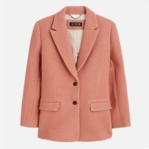 J. Crew Oversized Blazer Jacket in 100% Boiled Wool - Aged Mallow